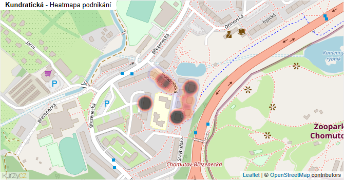 Kundratická - mapa podnikání
