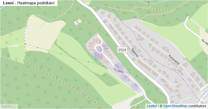 Lesní - mapa podnikání