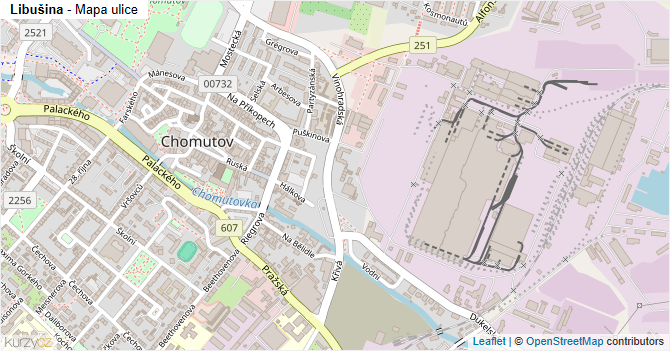 Libušina - mapa ulice