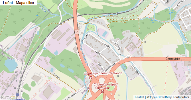Luční - mapa ulice