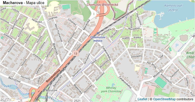 Macharova - mapa ulice