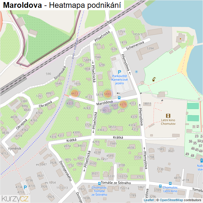 Mapa Maroldova - Firmy v ulici.