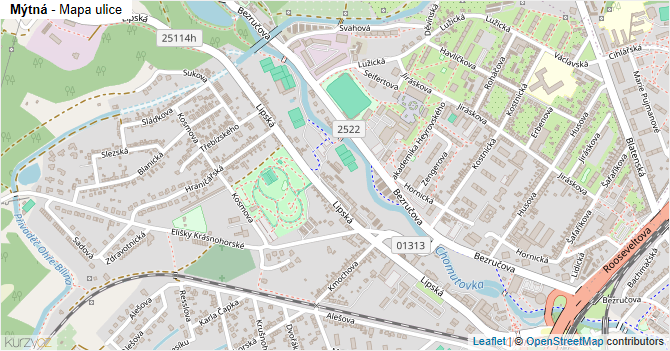 Mýtná - mapa ulice