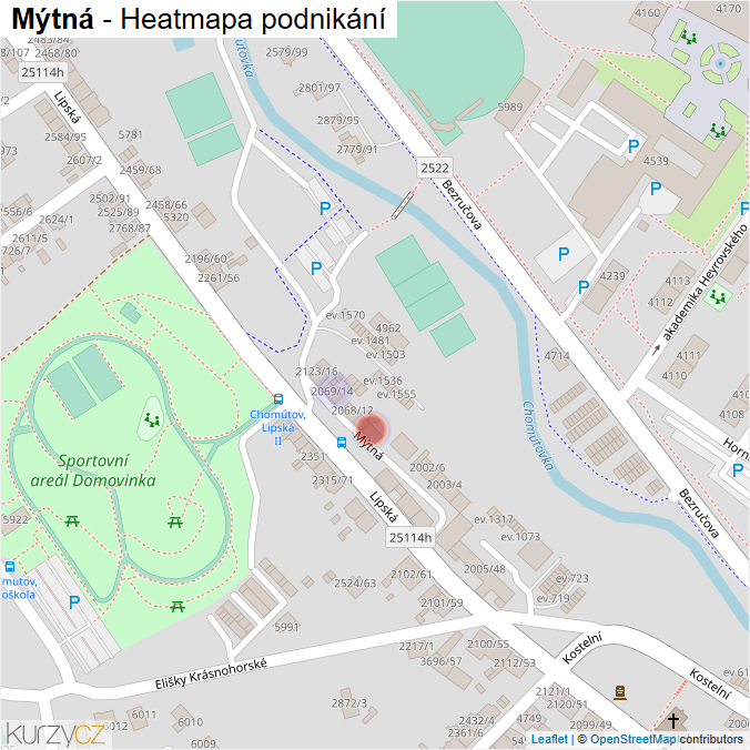 Mapa Mýtná - Firmy v ulici.