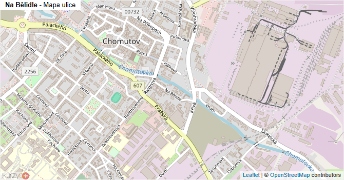 Na Bělidle - mapa ulice