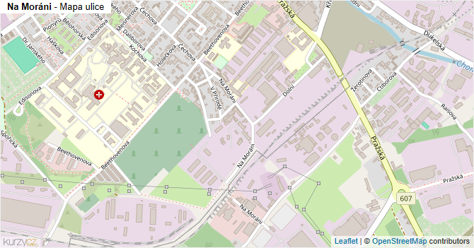 Na Moráni - mapa ulice
