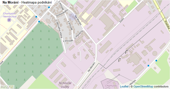 Na Moráni - mapa podnikání