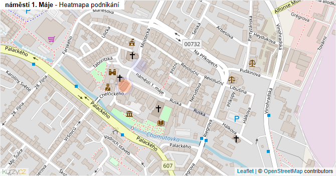 náměstí 1. Máje - mapa podnikání