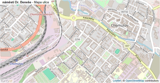 náměstí Dr. Beneše - mapa ulice