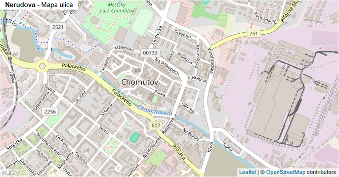 Nerudova - mapa ulice