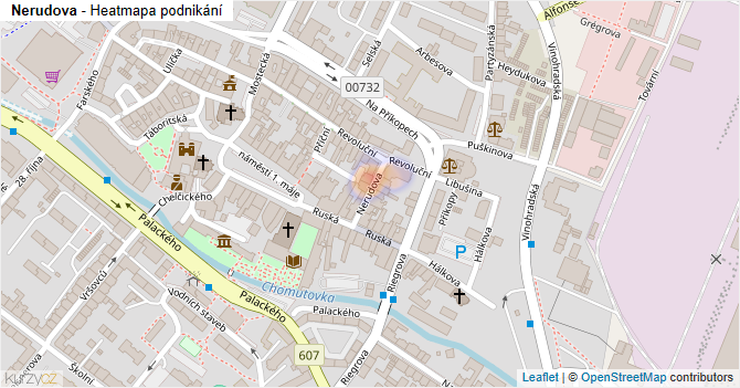 Nerudova - mapa podnikání