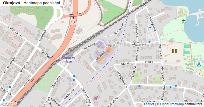Okrajová - mapa podnikání
