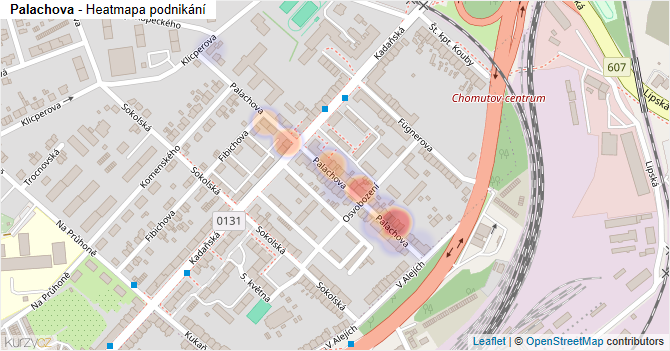 Palachova - mapa podnikání