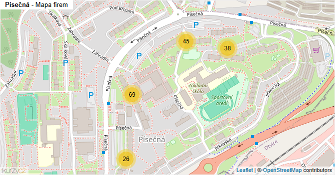 Písečná - mapa firem