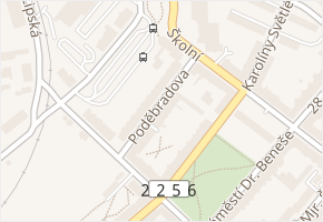 Poděbradova v obci Chomutov - mapa ulice