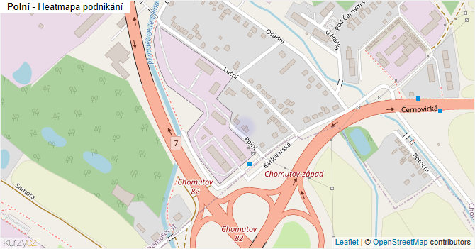 Polní - mapa podnikání