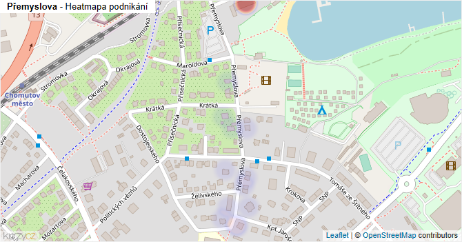 Přemyslova - mapa podnikání