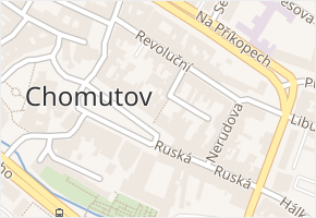 Příční v obci Chomutov - mapa ulice