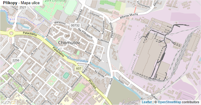 Příkopy - mapa ulice