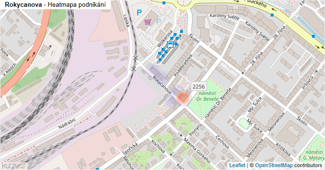 Rokycanova - mapa podnikání