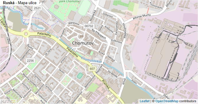 Ruská - mapa ulice