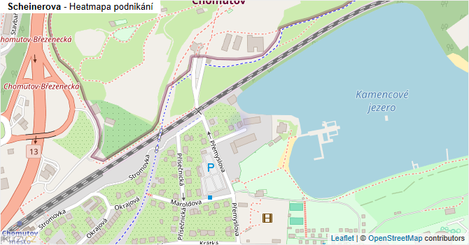 Scheinerova - mapa podnikání