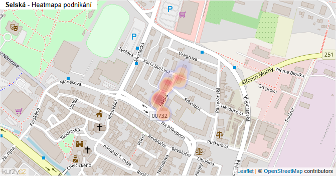Selská - mapa podnikání
