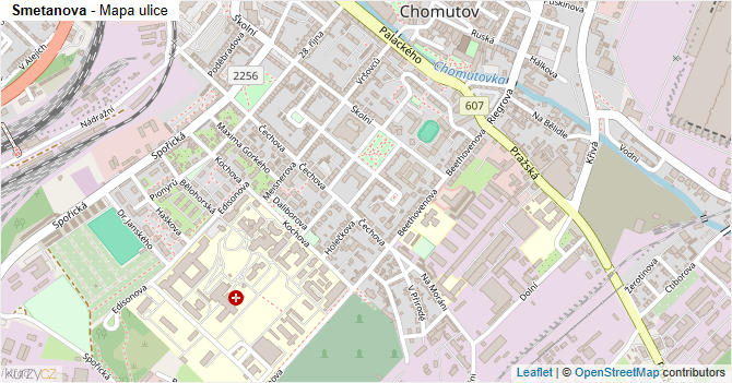 Smetanova - mapa ulice