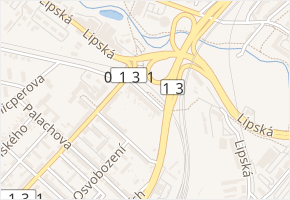 Št. kpt. Kouby v obci Chomutov - mapa ulice