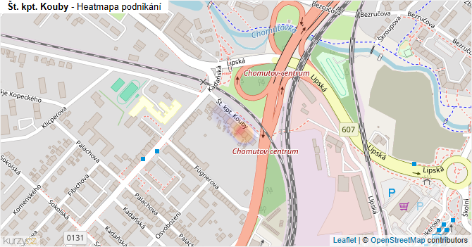 Št. kpt. Kouby - mapa podnikání