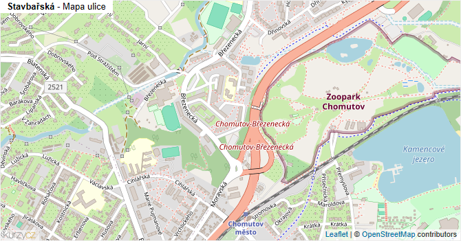 Stavbařská - mapa ulice