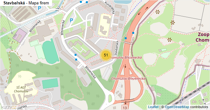 Stavbařská - mapa firem