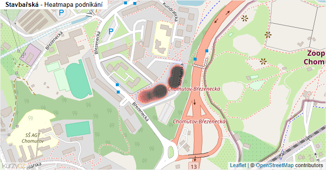 Stavbařská - mapa podnikání