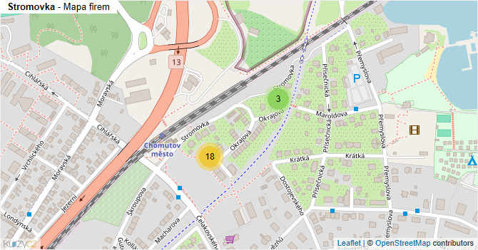 Stromovka - mapa firem