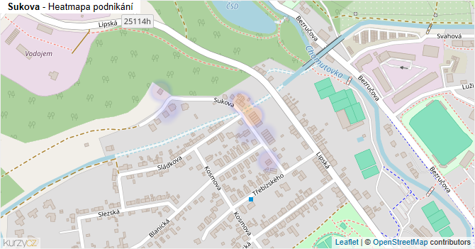 Sukova - mapa podnikání