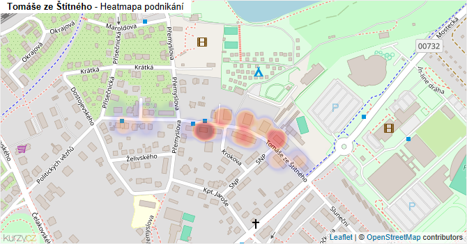 Tomáše ze Štítného - mapa podnikání