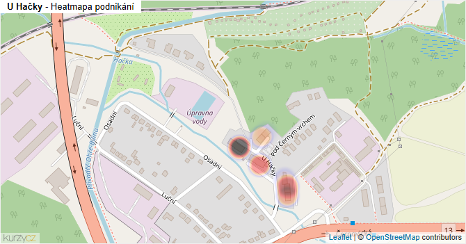 U Hačky - mapa podnikání