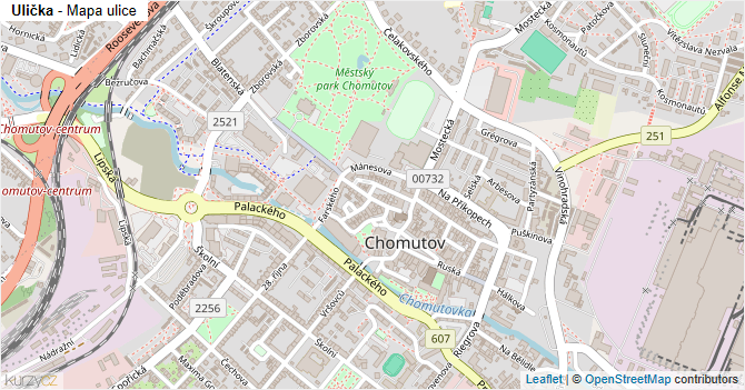 Ulička - mapa ulice