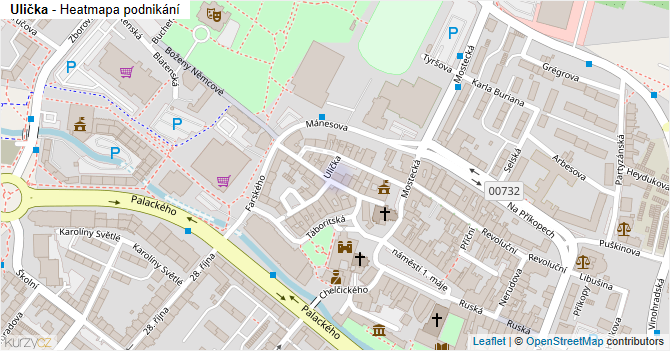 Ulička - mapa podnikání
