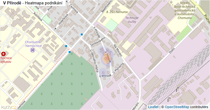 V Přírodě - mapa podnikání
