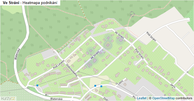Ve Stráni - mapa podnikání