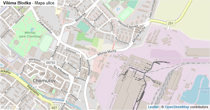 Viléma Blodka - mapa ulice