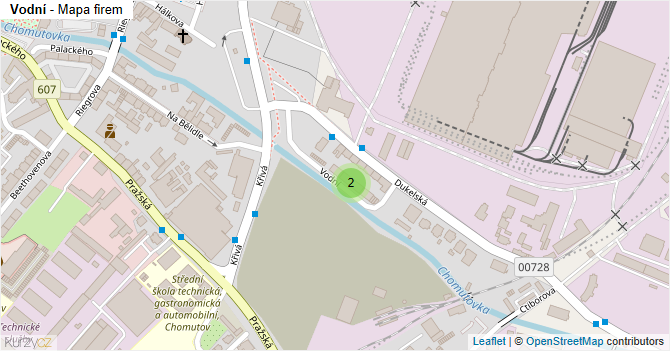 Vodní - mapa firem