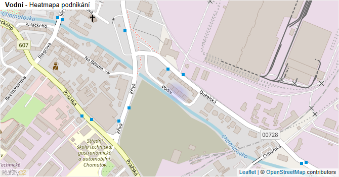Vodní - mapa podnikání