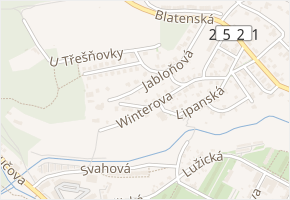 Winterova v obci Chomutov - mapa ulice