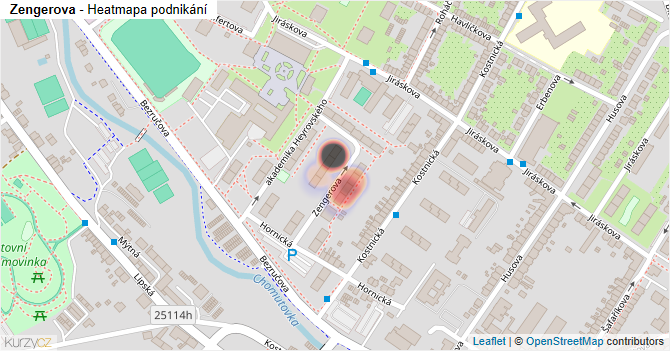 Zengerova - mapa podnikání