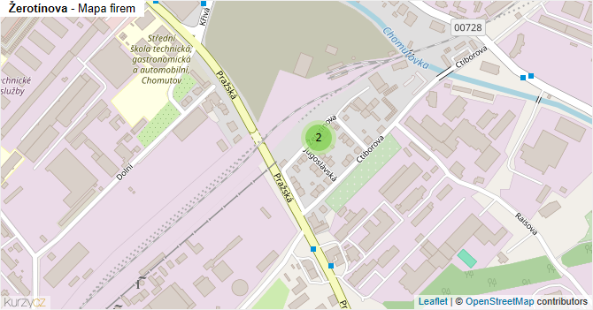 Žerotínova - mapa firem