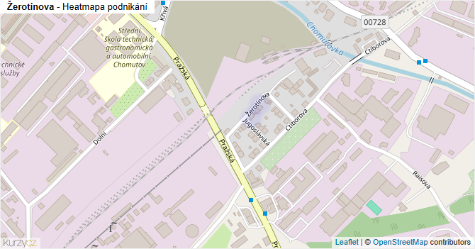 Žerotínova - mapa podnikání