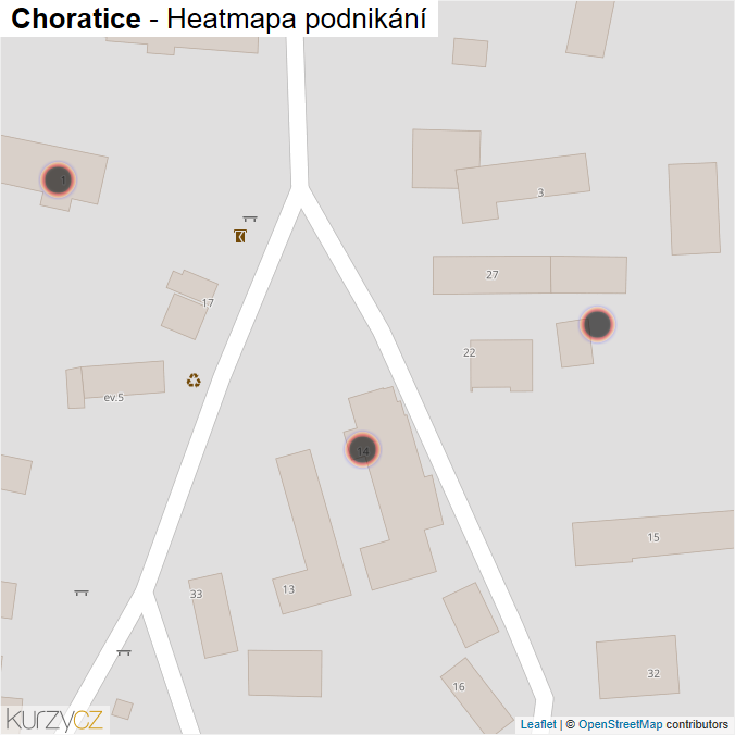 Mapa Choratice - Firmy v obci.