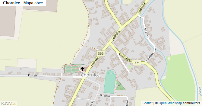 Chornice - mapa obce